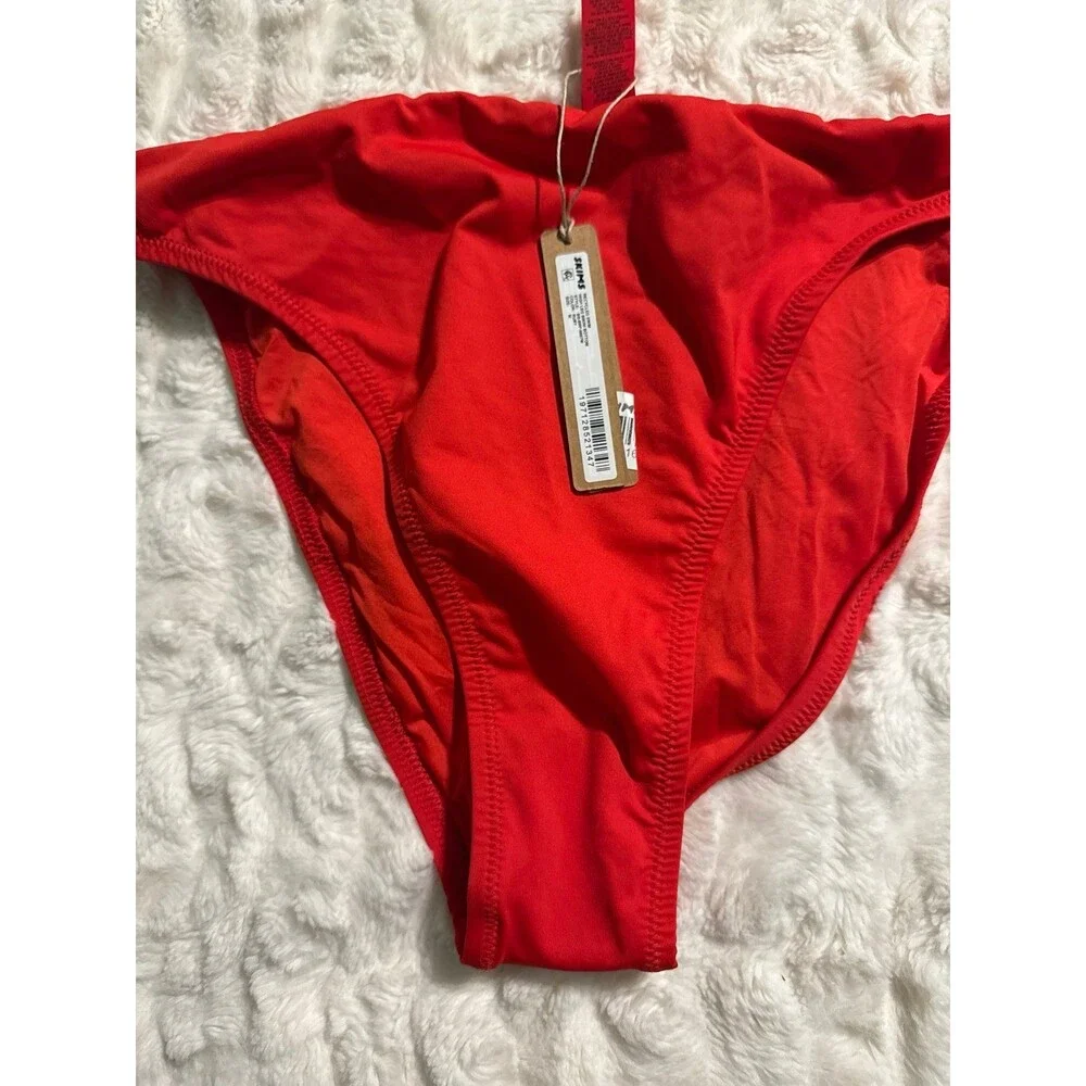 Skims Recycled high leg bikini bottom Ruby